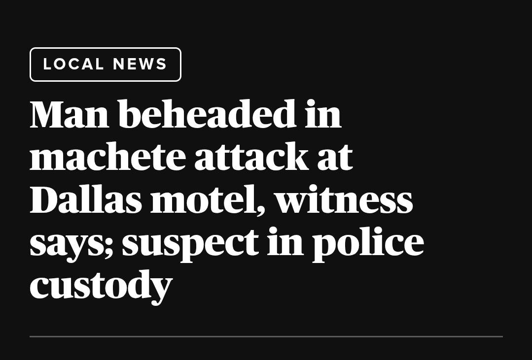 Dallas Motel Murder: Suspect in Custody After Gruesome Machete Attack